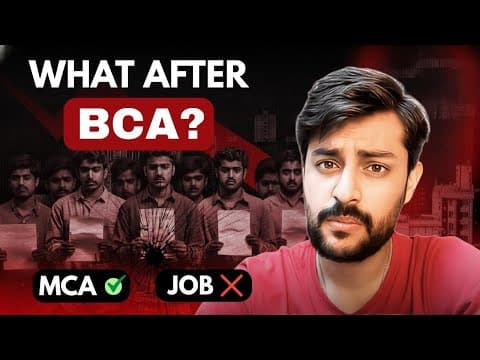 Watch This After Your Bca | Best Career Option After Bca | Job Or Mca?