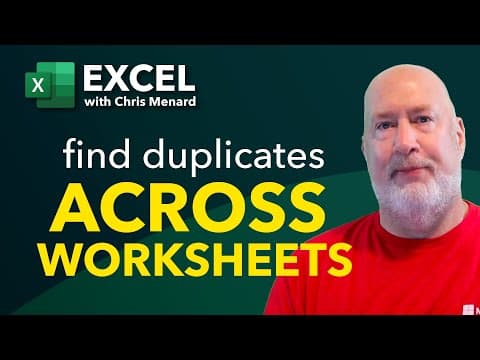 How To Find Duplicates Across Excel Worksheets
