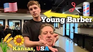 💈barber School Student Focused & Determined — Doing His Best To Impress! 💪 Hutchinson, Kansas 🇺🇸