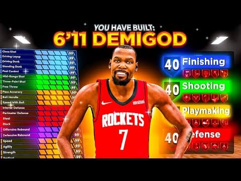 *new* Optimized 6'11 Demigod Build In Nba 2k26! Overpowered Iso Build! Best Build 2k26