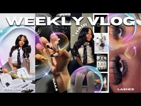 Weekly Vlog| Brand Photoshoot: Hair, Nails, Makeup, Behind The Scenes, Etc | Jaahdiorr