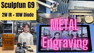 Sculpfun G9 2w Ir + 10w Diode Laser Engraver, Aluminum, Steel And High-resolution Photo Engraving