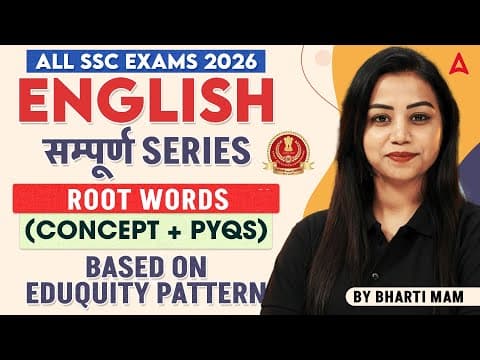 Ssc English Classes 2026 | English Concept + Pyqs | Ssc Cgl/chsl/cpo English By Bharti Mam