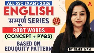 Ssc English Classes 2026 | English Concept + Pyqs | Ssc Cgl/chsl/cpo English By Bharti Mam