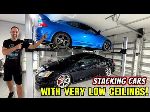 Small Garage? Problem Solved With This 4 Post Home Car Lift!