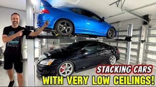 Small Garage? Problem Solved With This 4 Post Home Car Lift!