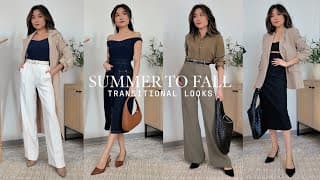 Summer To Fall Transitional Outfits 🍃🍂 Petite Work & Casual Outfits Ft. Love Bonito