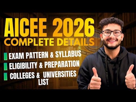 Aicee 2026: Complete Details - Top Colleges, Exam Pattern, Syllabus, Eligibility, Preparation