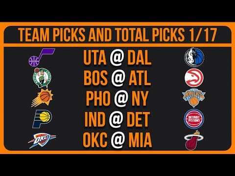 Nba Picks Today 1/17/26 Nba Picks And Predictions Nba Bets Today