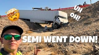 Truck Crashes Down Steep Bank