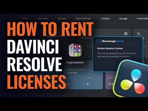How To Rent Davinci Resolve Studio Licenses