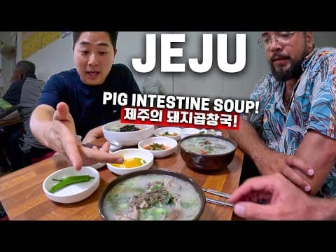 Inside Jeju's 5-day Market - Nick T's First Korean Dish, Pig Intestine Soup!