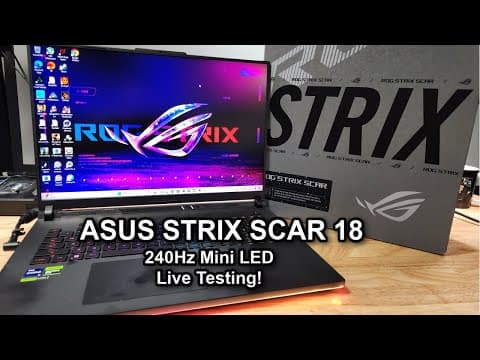 Asus Rog Strix Scar 18 - I9 14900hx + Rtx 4090 + 240hz Mini Led . Tested Live!