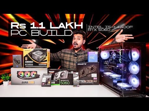 Rs 1.1 Lakh Gaming And Editing Pc Build | Intel I5-14400f + Rtx 5060 🔥
