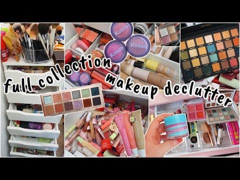 Largest Makeup Declutter 2026 🤷‍♀️ Satisfying, Trashing Old Makeup, Keeping Less Than 10 Palettes😭🥲