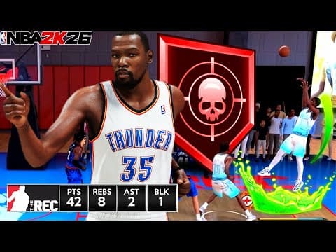 Prime Kevin Durant Build & Legend Shooting Badges Is Unstoppable In Random Rec (nba 2k26)