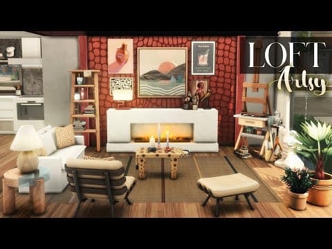 Artsy Eco Loft [no Cc] | The Sims 4: Speed Build W/ Modern Retreat Kit