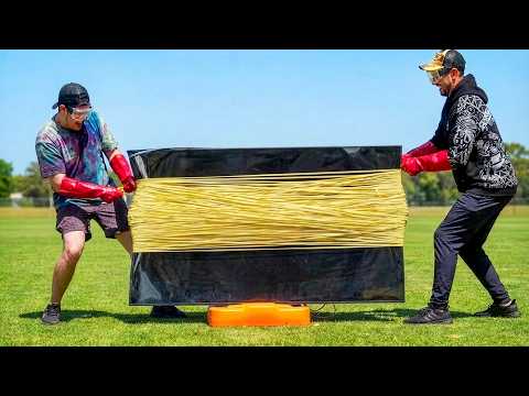 How Many Rubber Bands Crush This Tv?