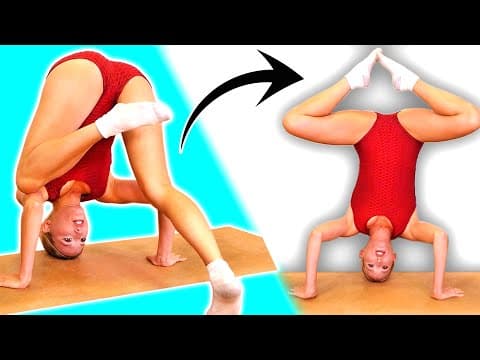 3 Fun Yoga Poses To Try At Home! How To Do Crow Pose, Fallen Angel & Headstand For Beginners,