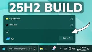 New Windows 11 25h2 Build 26220.7523 – New Modern Run Box, New Taskbar Features And Fixes (dev)