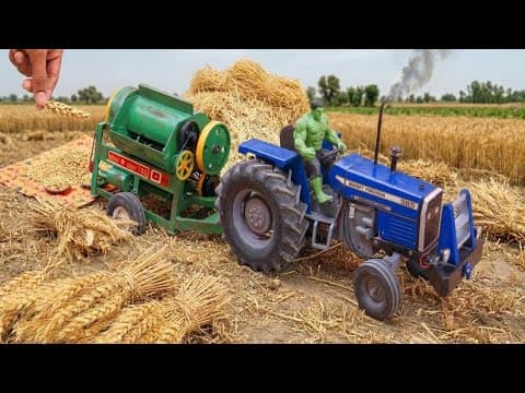 Top Most Creative Science Projects | Mini Tractor Is Threshing Wheat By Thresher Machine