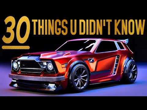 A Solid 11 Minutes Of Weird Facts About Rocket League