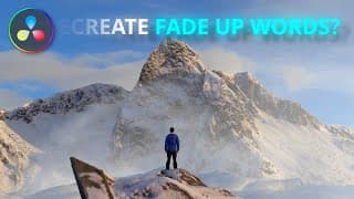 Create Fade Up Words After Effect With Davinci Resolve