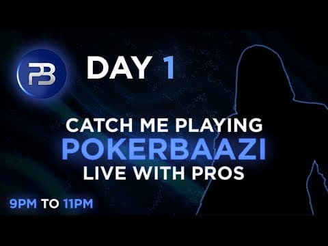 Jeetiye 1 Lakh Sirf ₹10 Se | You Plays Poker | Day - 1