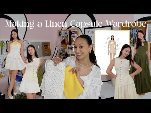 Making My New Summer Wardrobe With 🌼linen🌼 (i Sewed The Cutest Linen Pieces You've Ever Seen)
