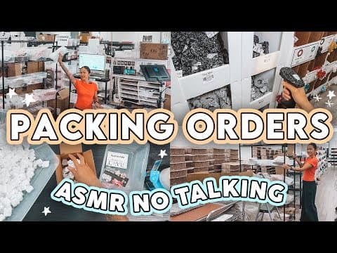 Asmr Packing Orders For My Small Business ✨ | No Talking, No Music, Real-time 🖤 Fall Launch Pt 2 🍂
