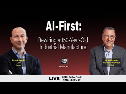 Ai-first: Rewiring A 150-year-old Industrial Manufacturer