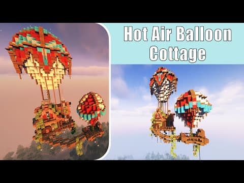 Minecraft Balloon House Build Tutorial | Fantasy Cottage Part 1