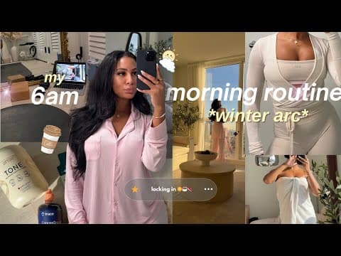 6am Winter Arc Morning Routine | Realistic Healthy Habits, Hormone Balance, Pilates + Self Care 🎀