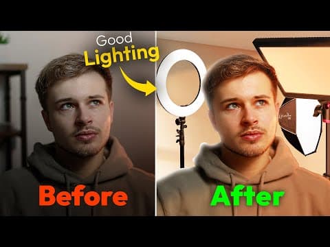 Studio Lighting Setup For Youtube Videos (cheap & Easy For Beginners)