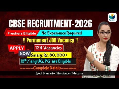 🔥permanent Job Vacancy From Cbse || Cbse Recruitment 2026 | Ug & Pg Are Eligible|| Salary: Rs.80,000