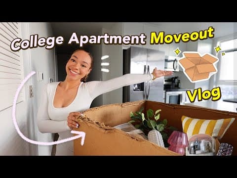 College Move-out Vlog 📦 Junior Year Apartment + Building Reveal ✨