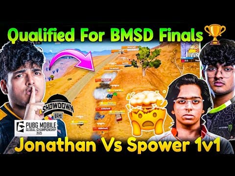 🇮🇳godlike Qualified For Bmsd Finals🏆 Jonathan Vs Spower 1v1🥶 Godl Vs 8bit - Soul
