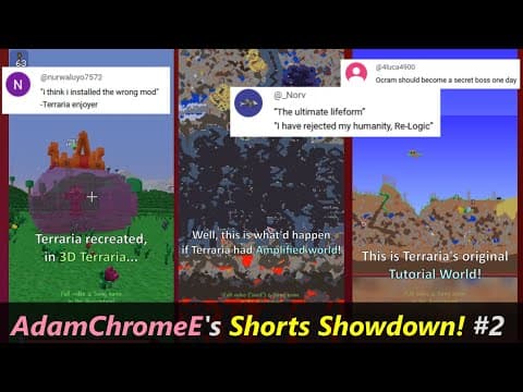 You Can Have 3d Terraria In Amplified Tutorial World..? ─ Adamchromee's Shorts Showdown #2
