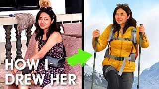 I Drew My Wife For The Board Game Peaks | Digital Illustration Process | Time Lapse