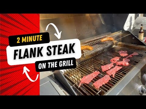 2 Minute Flank Steak On The Monument Grill