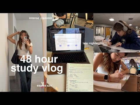 48 Hour Study Vlog | Intense Cramming, Late Nights, Productive Days Before My Exams