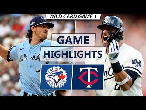 Toronto Blue Jays Vs. Minnesota Twins Highlights | Wild Card Game 1