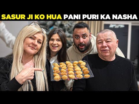 Polish Sasur Tries Indian Pani Puri (golgappe)