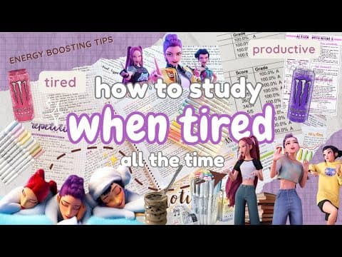 How To Study When You're Tired ✨🥱 Bye-bye "couch Couch Couch"....