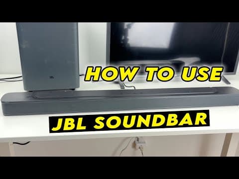 How To Use Your Jbl Soundbar : Step By Step Guide