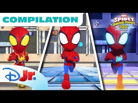 Marvel's Spidey and his Amazing Friends Theme Song Compilation! 🕷️🎶 | Seasons 1-4 | @disneyjr