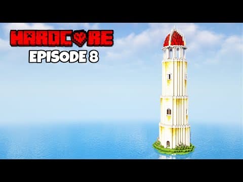 I Built A Rocket Farm Tower In Minecraft Hardcore
