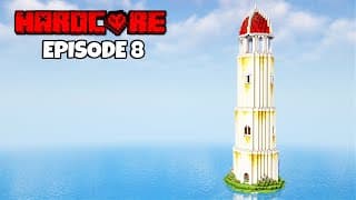 I Built A Rocket Farm Tower In Minecraft Hardcore