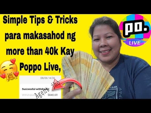 Simple Tips & Tricks Para Makasahod Ng More Than 40k Kay Poppo Live / Kung Kaya Ko, Ay Kaya Mo Rin😍