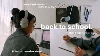 Back To School Productive Habits | Whats In My Backpack & Study Organization Tips